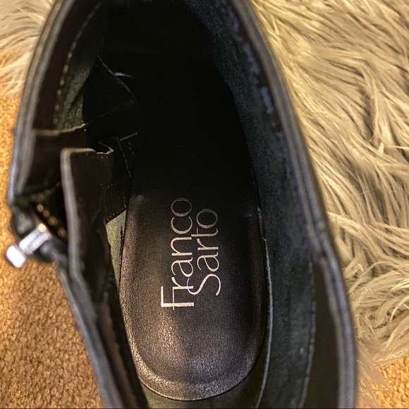 *BRAND NEW* Franco Sarto Black Leather Ilaria Zip-up Ankle Boots / Booties - Picture 10 of 11